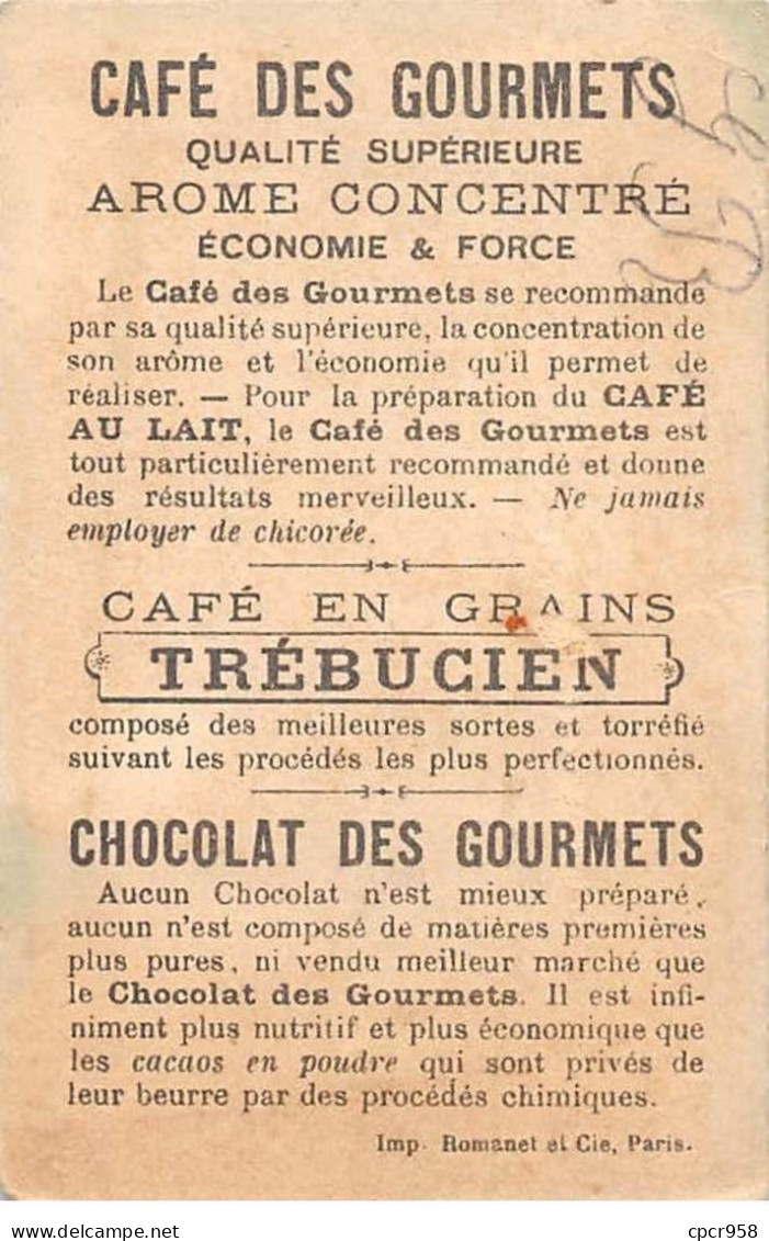 Chromos -COR12282 - Café Des Gourmets - Char Romain - Homme - Cheval - 6x10cm Env. - Thé & Café
