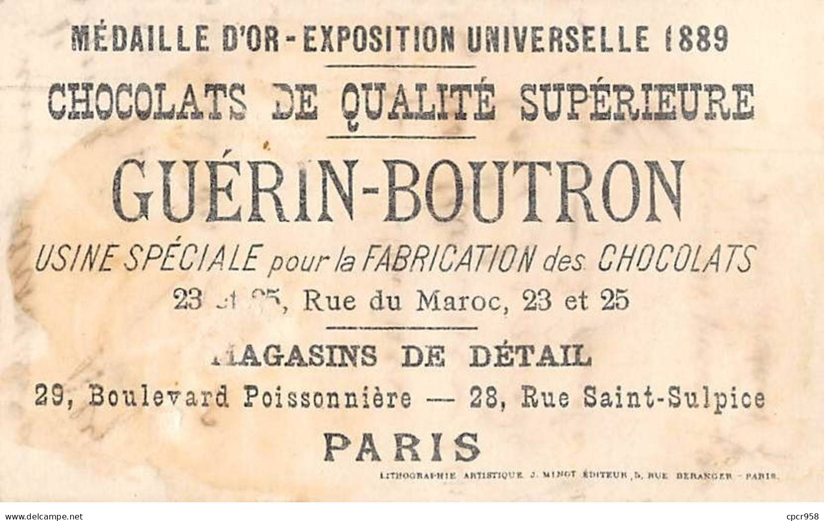 Chromos -COR12281 - Chocolat Guérin-Boutron - Hommes - Soldats - 7x10cm Env. - Guerin Boutron