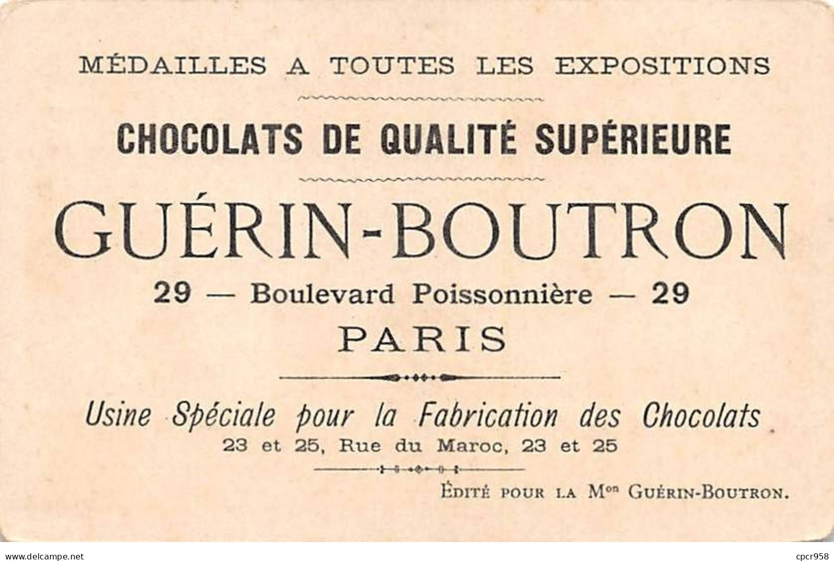 Chromos -COR12275 - Chocolat Guérin-Boutron - Tunisie - Hommes - Chevaux - 7x10cm Env. - Guerin Boutron