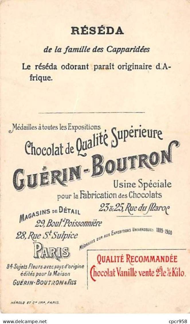 Chromos -COR12262 - Chocolat Guérin-Boutron - Soudan - Réséda - Charmeur De Serpents - Homme - 6x10cm Env. - Guerin Boutron