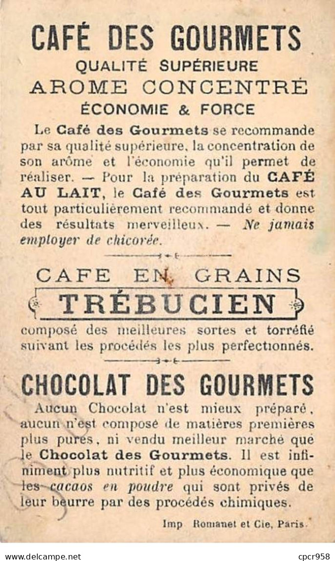 Chromos -COR12261 - Café Trébucien - Au Buffet - Homme - Femmes - Table - 6x10cm Env. - Tea & Coffee Manufacturers