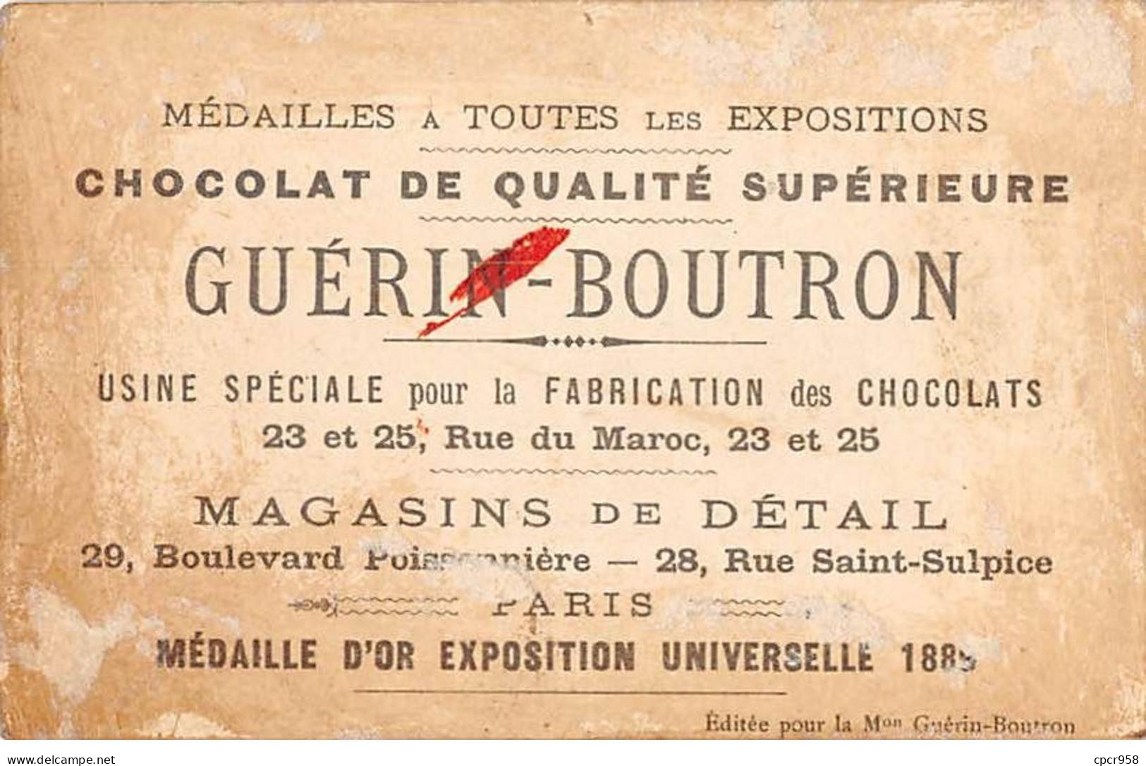 Chromos -COR10323 -Chocolat Guérin-Boutron- Uniformes- Armée- Garde Royale- Impériale - En L'état - 7x10 Cm Environ - Guerin Boutron