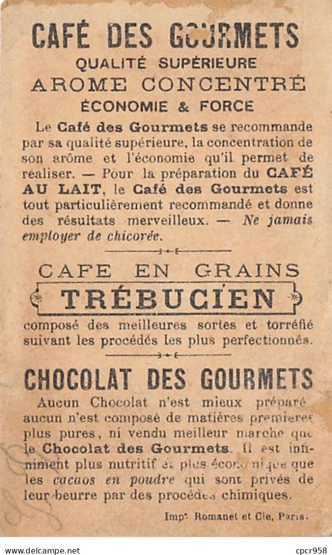 Chromos -COR12260 - Café Des Gourmets - Eustache De St Pierre - Reine - Hommes - 6x10cm Env. - Tea & Coffee Manufacturers