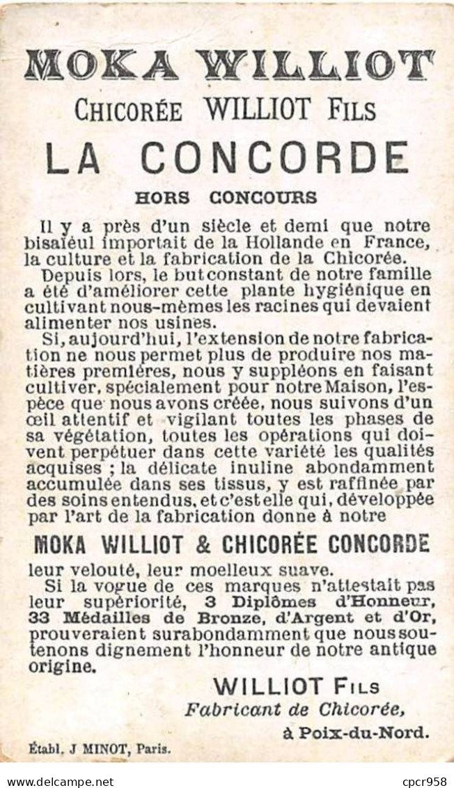 Chromos -COR12178 - Chicorée Williot - Femmes - Fille - Chaises - 6x10cm Env. - Thee & Koffie