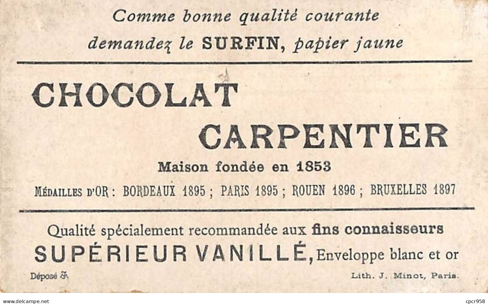 Chromos - COR10122 - Chocolat Carpentier - Thé Royal - Employés De Maison Discutant -  6x10 Cm Environ - Altri & Non Classificati