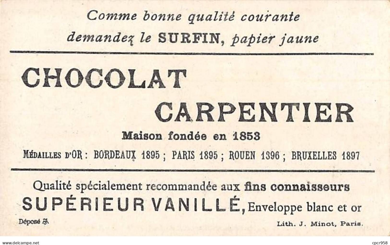 Chromos - COR10107 - Chocolat Carpentier - Thé Royal - Jeunes Garçons Se Regardant -  6x10 Cm Environ - Altri & Non Classificati