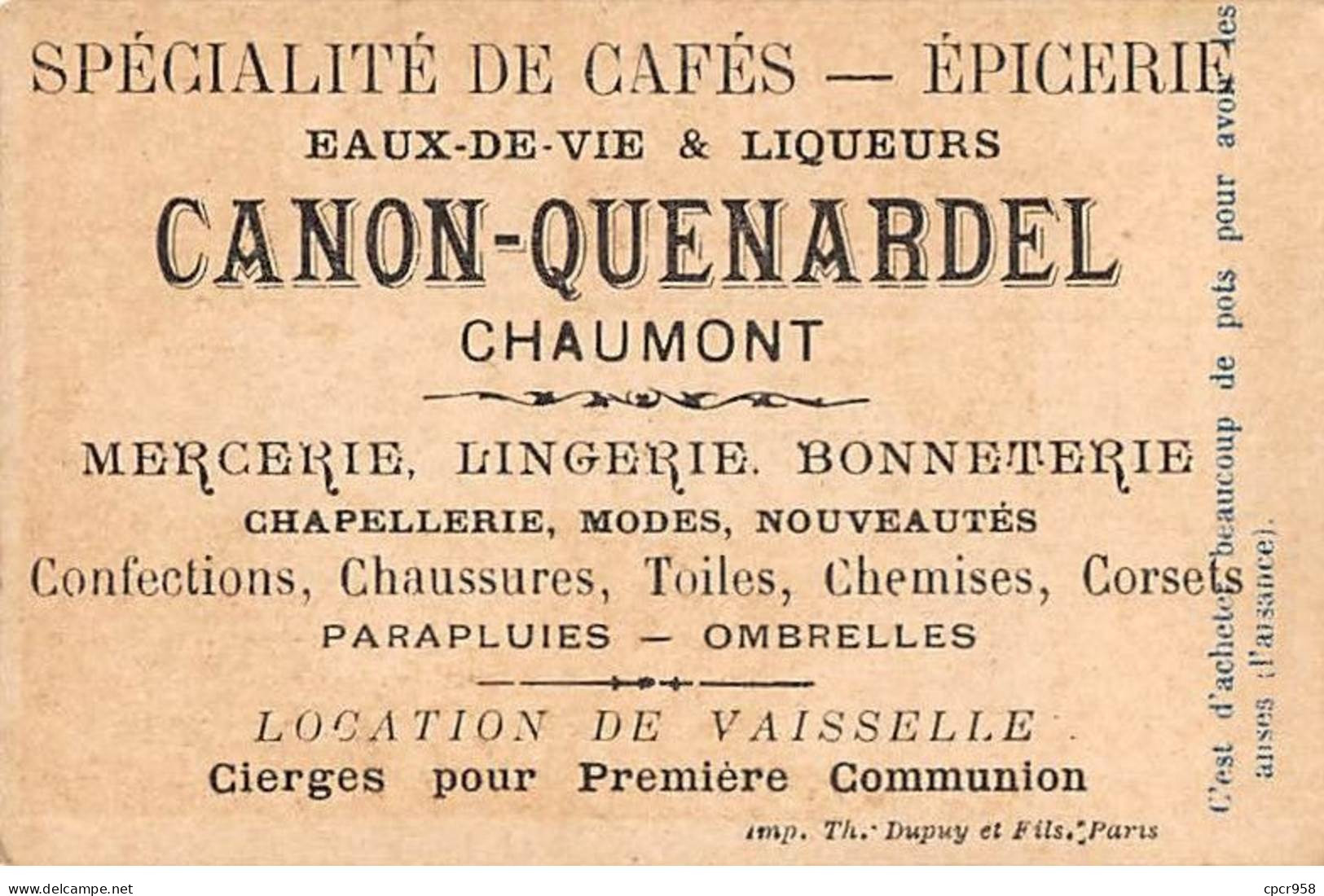 Chromos - COR10097 - Eaux-de-vie & Liqueurs -Chaumont- Quel Est Le Moyen D'avoir De L'argent? - 6x10 Cm Environ - Tea & Coffee Manufacturers