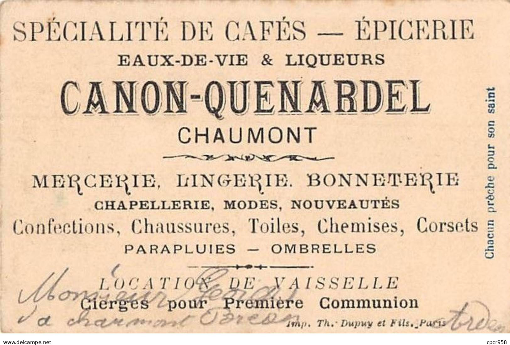 Chromos - COR10095 - Eaux-de-vie & Liqueurs -Chaumont- Jeune Garçon Pêchant - 6x10 Cm Environ - Tee & Kaffee