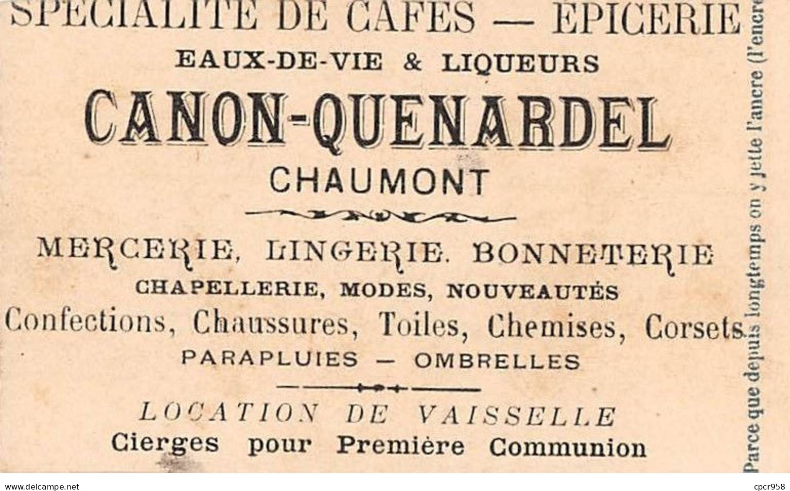 Chromos - COR10094 - Eaux-de-vie & Liqueurs -Chaumont- Jeune Garçon Sur Un Bateau Tenant Une Ancre - 6x10 Cm Environ - Té & Café