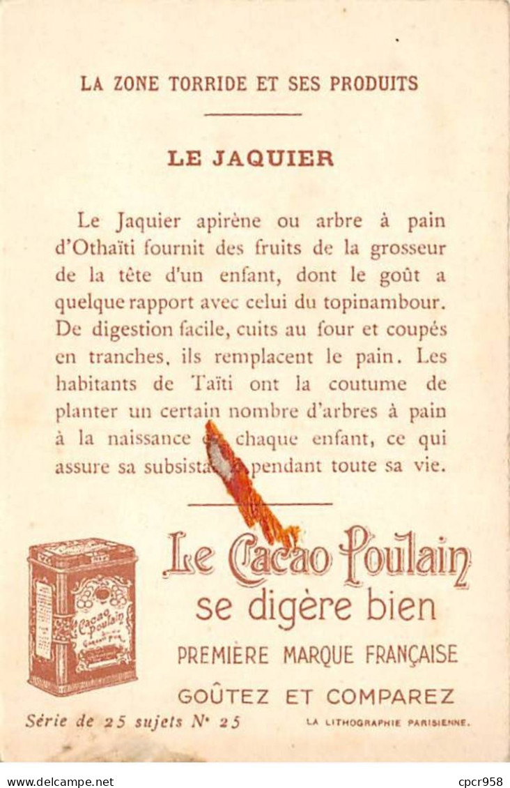 Chromos - COR10216 - Chocolat Poulain Orange - La Zone Torride Et Ses Produits : Le Jaquier - 7x10 Cm Environ - Poulain