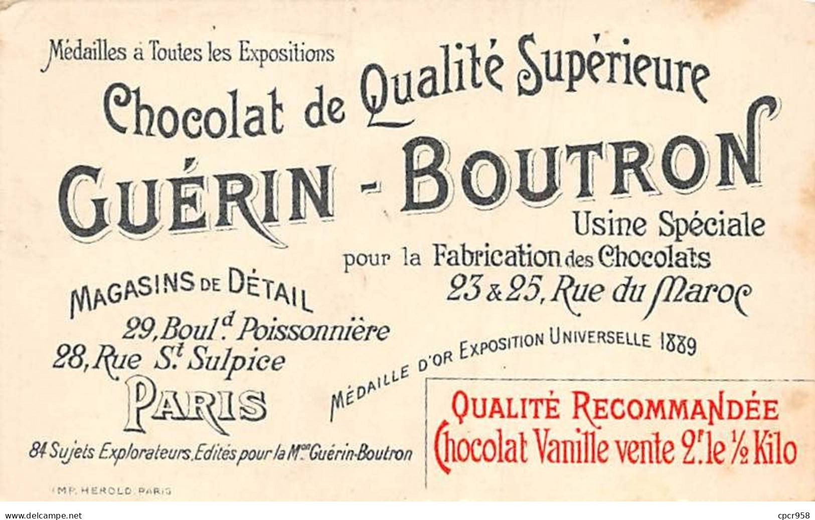 Chromos - COR10206 - Chocolat Guérin-Boutron - Lieut. Loury - Expédition De Sikasso - 7x10 Cm Environ - Guérin-Boutron