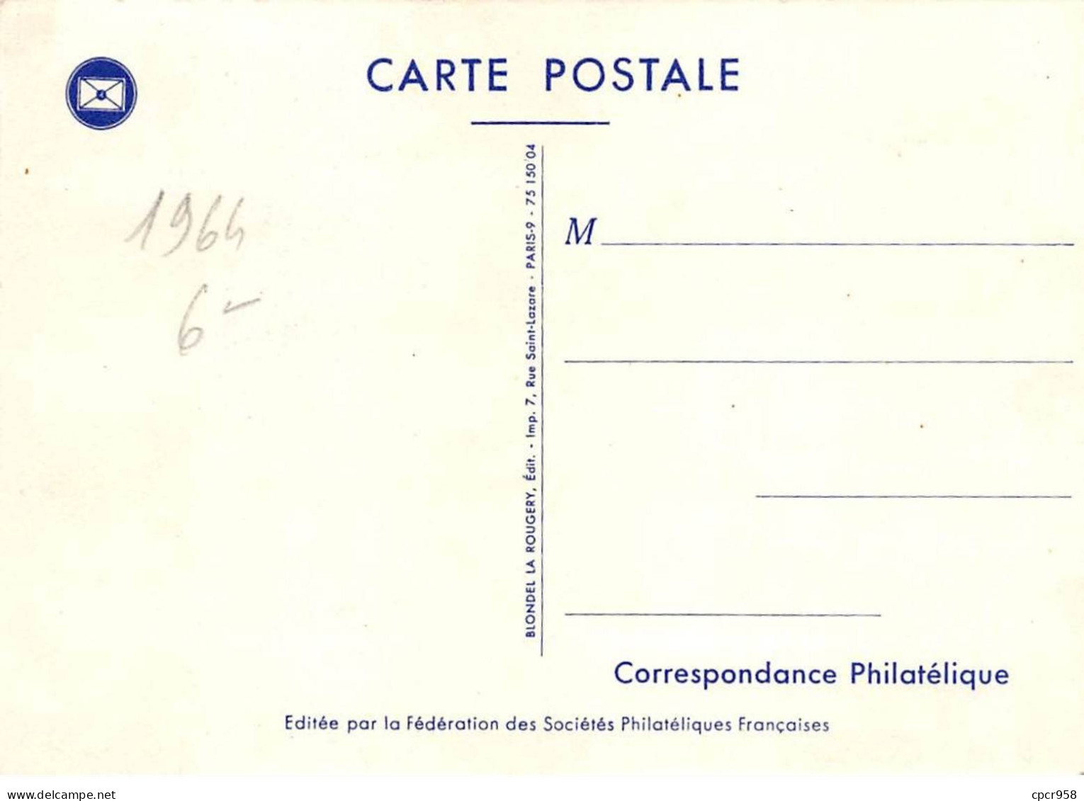 FRANCE.Carte Maximum.AM13920.14/03/1964.Cachet Lille.Journée Du Timbre.Courrier à Cheval XVIIIe Siècle - 1960-1969