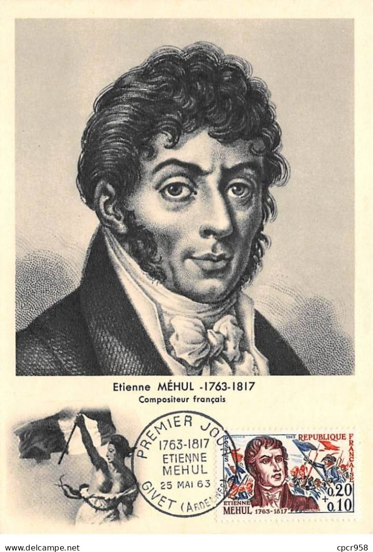 FRANCE.Carte Maximum.AM13909.25/05/1963.Cachet Givet.Etienne Méhul (1763-1817).Compositeur - 1960-1969