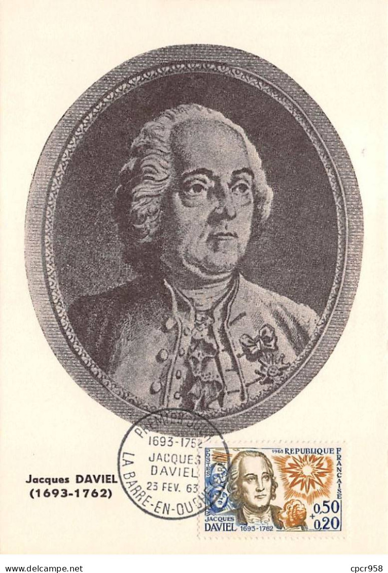 FRANCE.Carte Maximum.AM13911.23/02/1963.Cachet La Barre-en-Ouche.Jacques Daviel (1693-1762) - 1960-1969