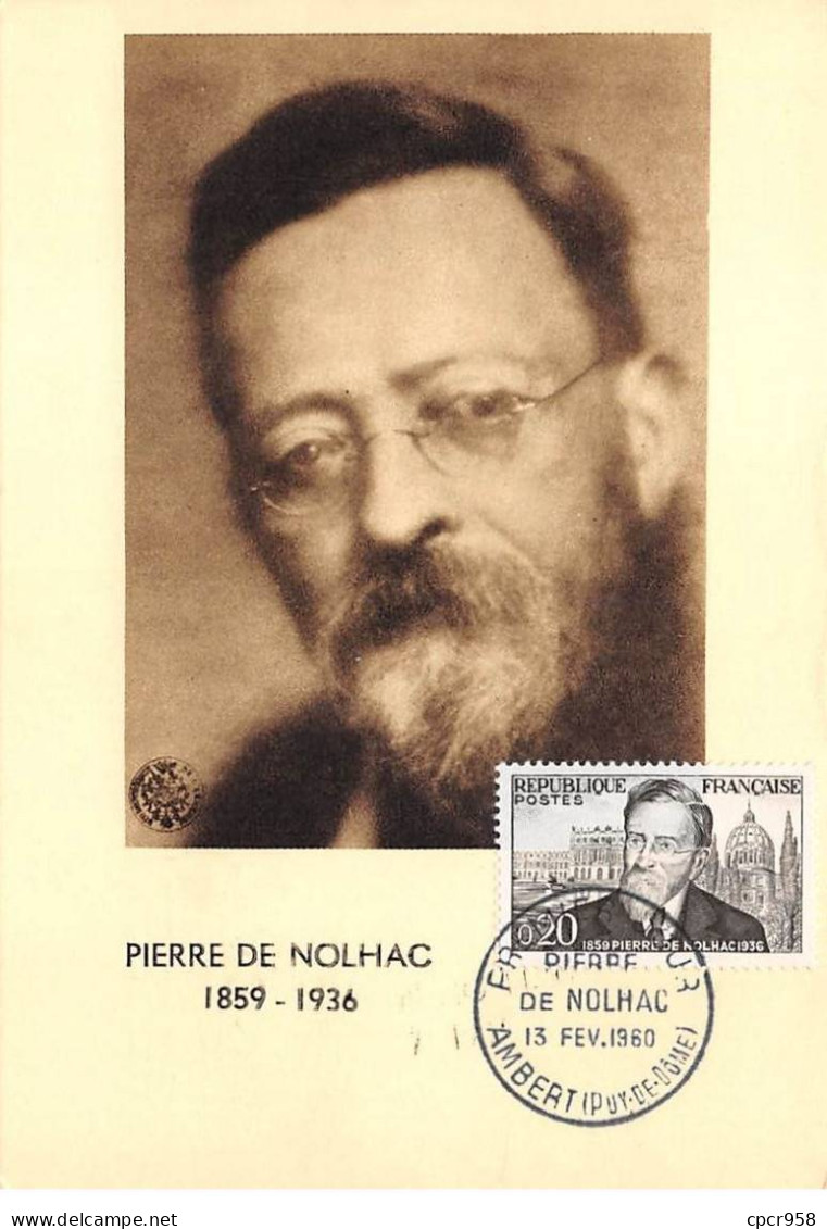 FRANCE.Carte Maximum.AM13875.13/02/1960.Cachet Ambert.Pierre De Nolhac (1859-1936).Poéte - 1960-1969