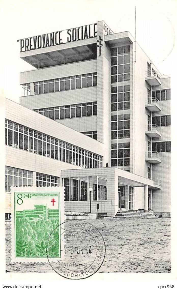 BELGIQUE.Carte Maximum.AM14093.1954.Cachet Overiuse.Vue Du Sanatorium Joseph Lemaire.Prévoyance Sociale - Used Stamps