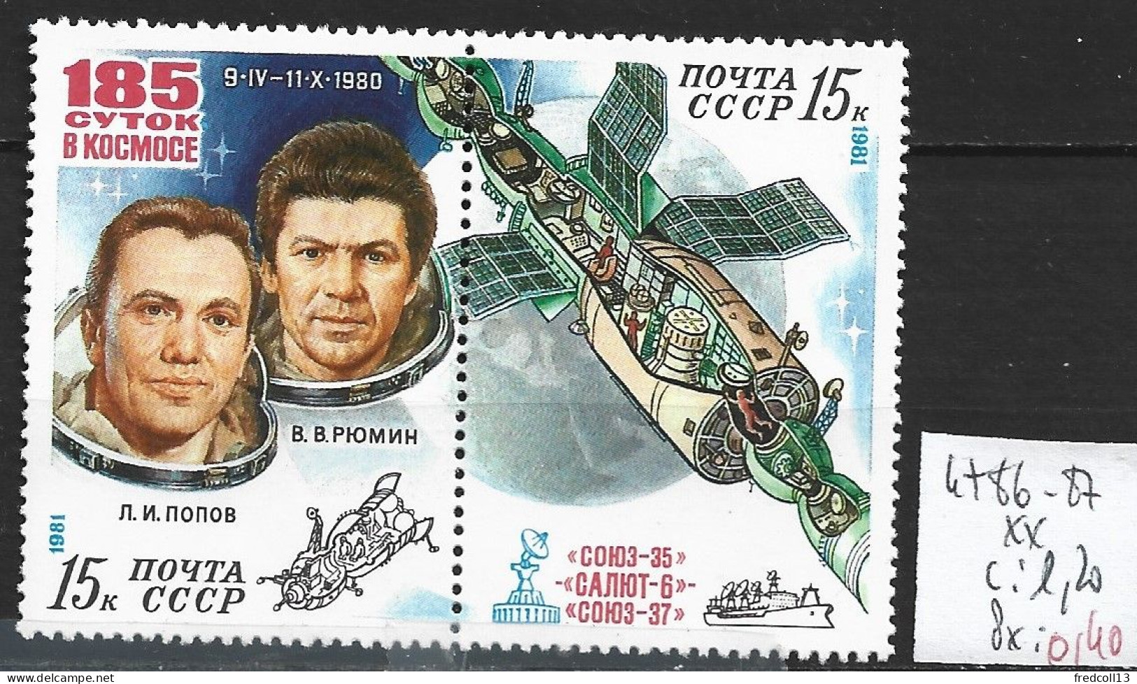 RUSSIE 4786-87 ** Côte 1.20 € - UdSSR