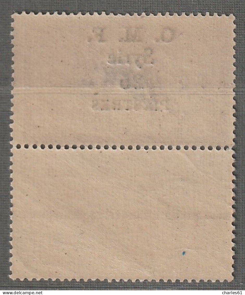 SYRIE - N°41 ** (1920) 25pi Sur 50c Brun-gris - Unused Stamps