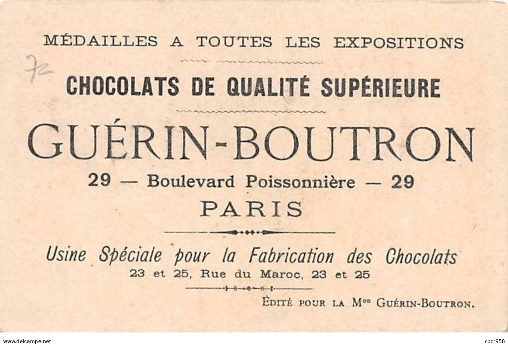 Chromos -COR12519 - Chocolat Guérin-Boutron - Alexandrie - Hommes - Femmes - Chiens - Rue - 10x7cm Env. - Guerin Boutron