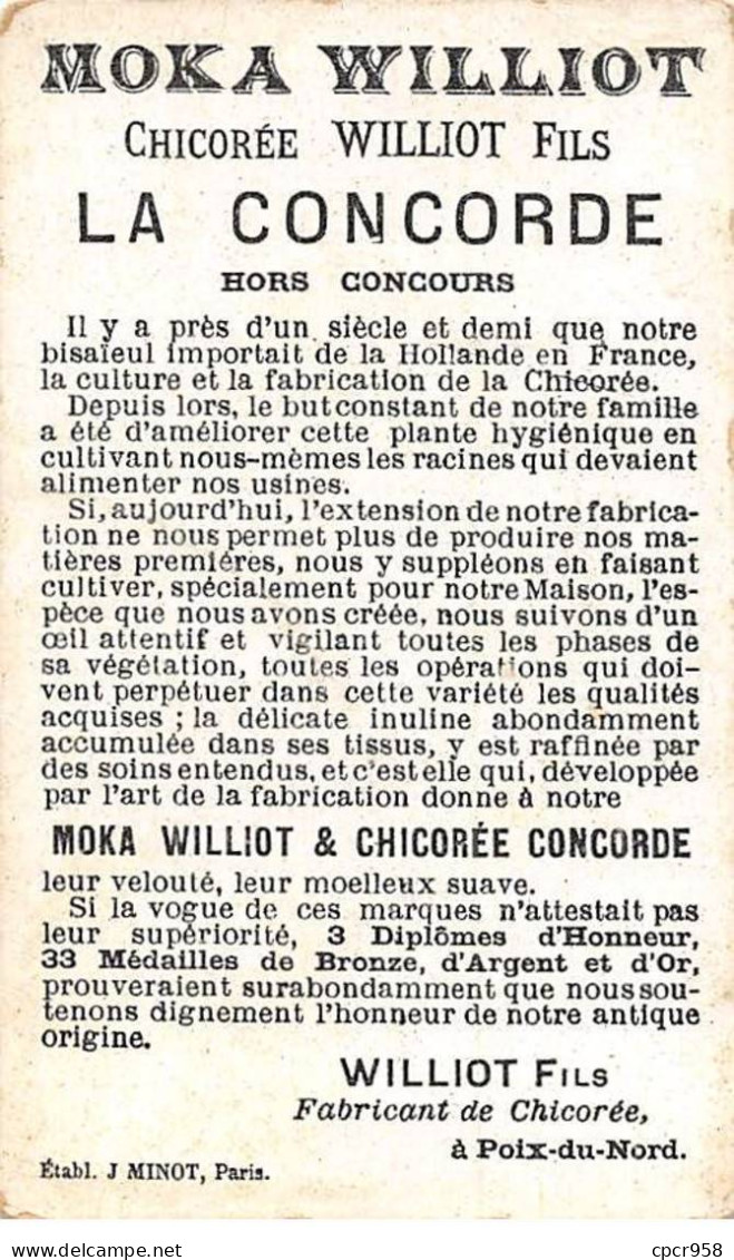 Chromos -COR10524 - Chicorée Moka Williot - Mirabeau- Mr De Dreux-Brézé  - 6x10 Cm Env. - Té & Café