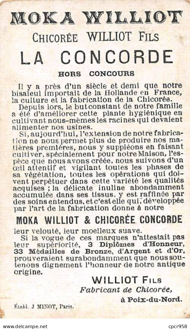 Chromos -COR10522 - Chicorée Moka Williot - Louis XIV- Seigneurs- Cour  - 6x10 Cm Env. - Tea & Coffee Manufacturers