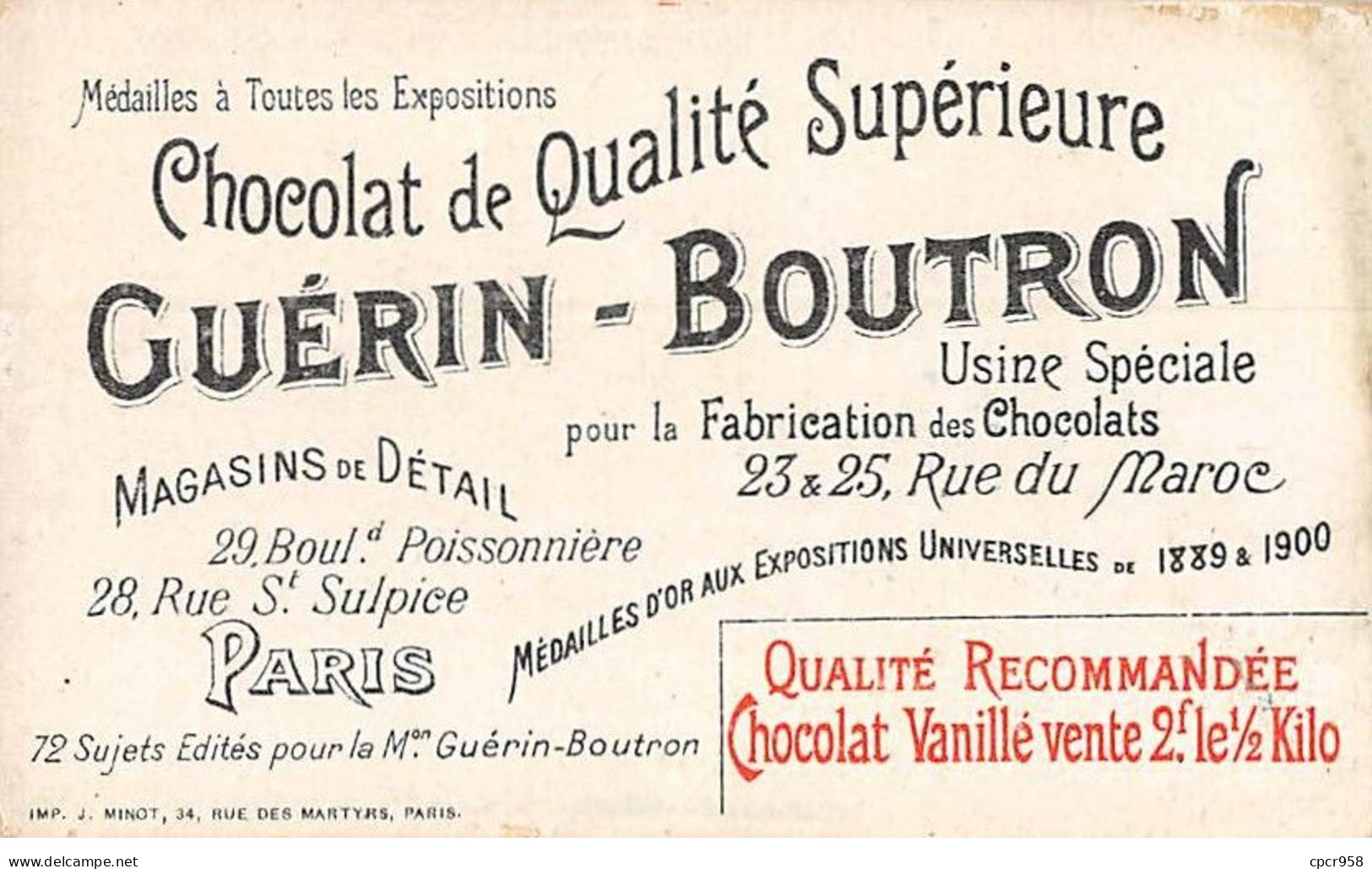 Chromos -COR10499 -Chocolat Guérin-Boutron-Le Théâtre à Travers Les âges-Pastorale- Acteurs- Trianon - 6x10 Cm Environ - Guerin Boutron