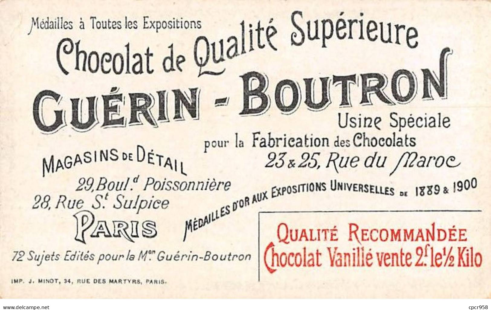 Chromos -COR10495 -Chocolat Guérin-Boutron-Le Théâtre à Travers Les âges- Egypte - Musiciens - 6x10 Cm Environ - Guérin-Boutron