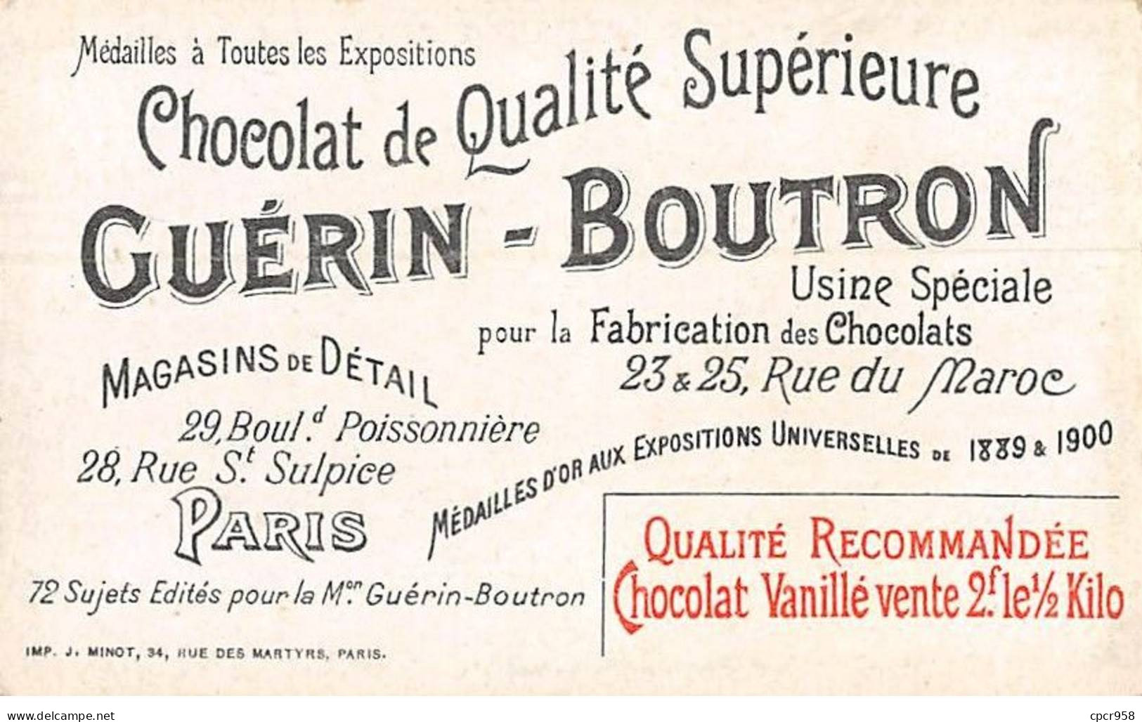 Chromos -COR10493 -Chocolat Guérin-Boutron-Le Théâtre à Travers Les âges- Comédie- Bourgogne - Acteurs- 6x10 Cm Environ - Guérin-Boutron