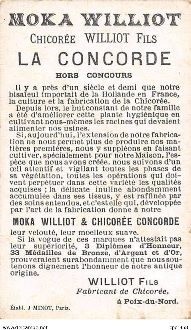 Chromos -COR10486 - Chicorée Moka Williot - Sully- Louis XIII - Seigneurs - 6x10 Cm Environ - Tea & Coffee Manufacturers