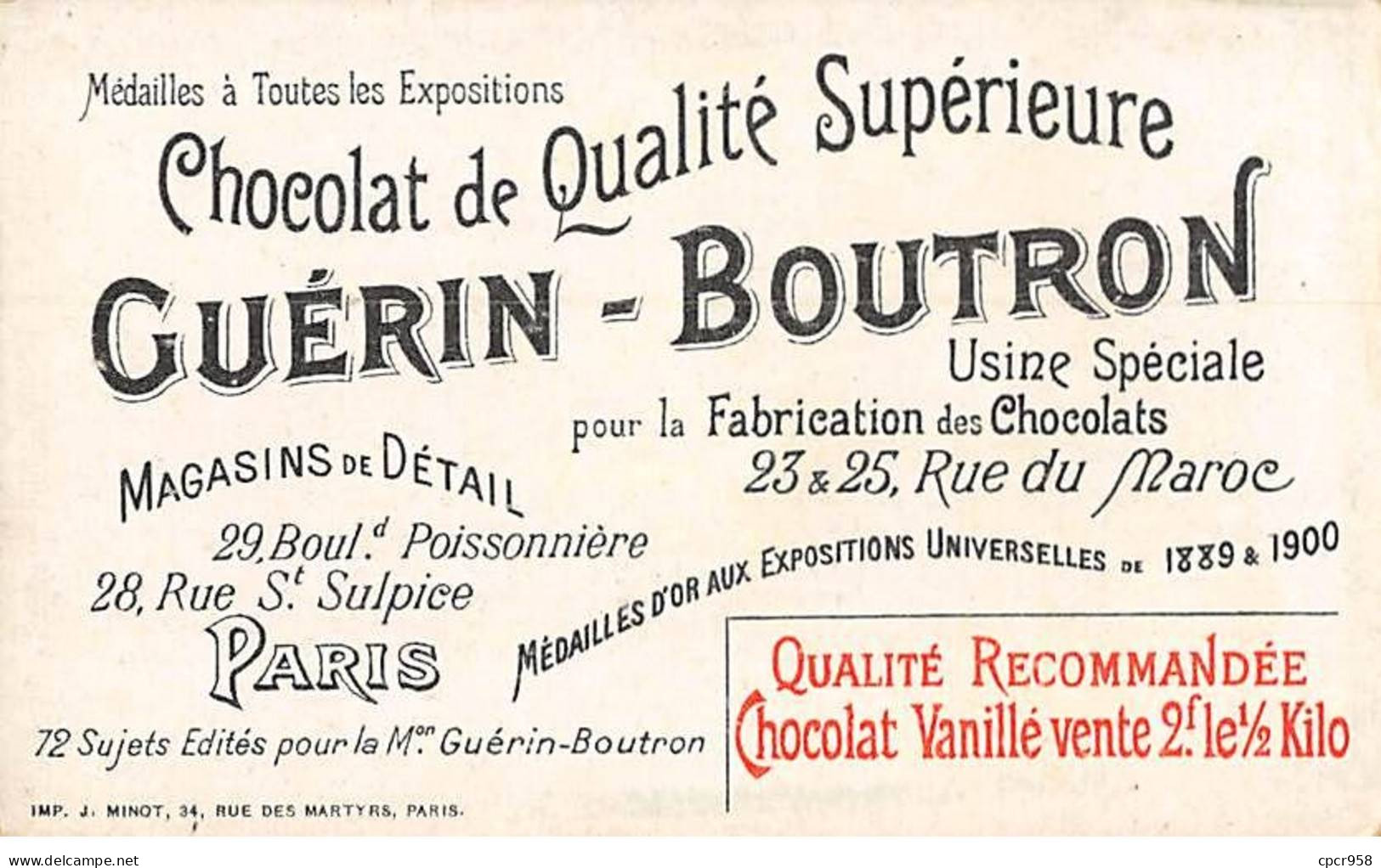 Chromos -COR10502 -Chocolat Guérin-Boutron-Le Théâtre à Travers Les âges-Opéra Comique- Louis-Philippe- 6x10 Cm Environ - Guerin Boutron