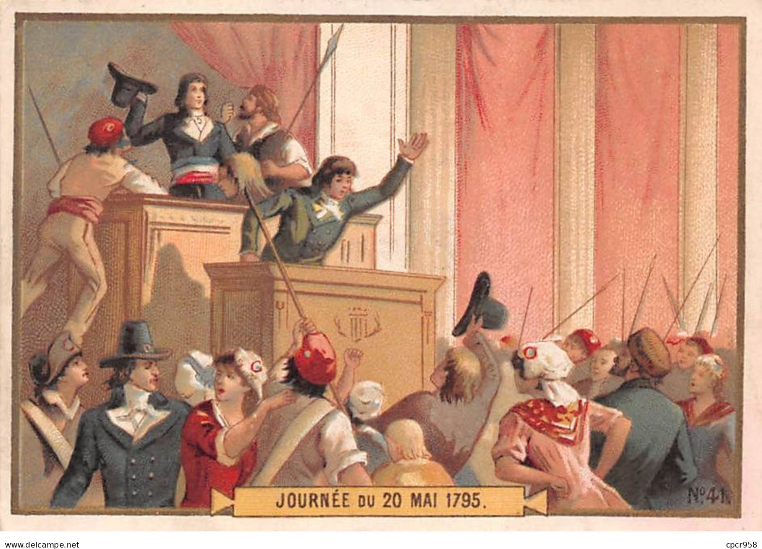 Chromos -COR12433 - Chocolat Durayon & Ramette - Journée Du 20 Mai 1795 - Hommes - Femmes - En L'état - 8x12cm Env. - Duroyon & Ramette