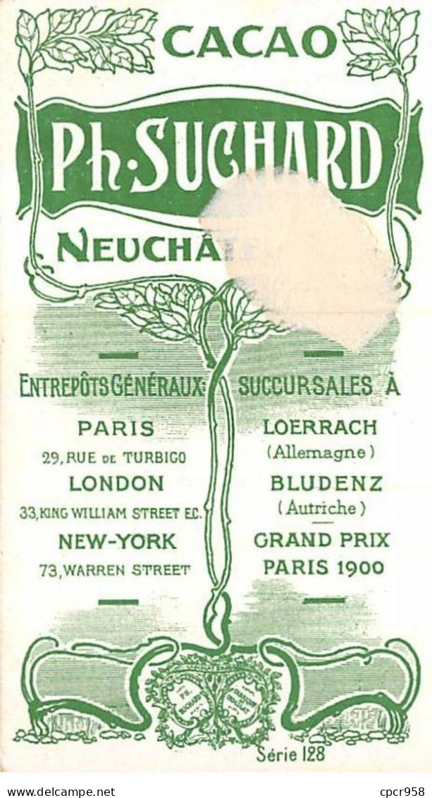 Chromos - COR14210 - Grive - Arbres - Garçons - 10x6 Cm Environ - En L'état - Suchard