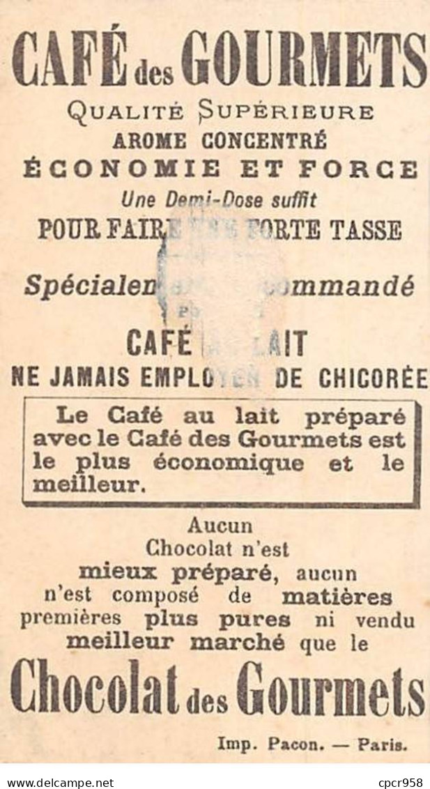 Chromos - COR13860 - Chocolat Des Gourmets - Hommes - Femmes - Banquet - 9x5 Cm Environ - En L'état - Andere & Zonder Classificatie