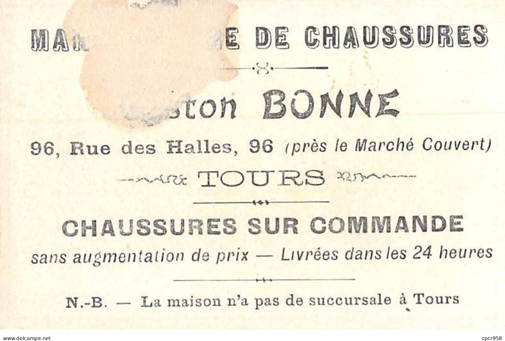 Chromos - COR13709 - Gaston Bonne - Hommes - Chien - Chaussures - Cordonnier - 10x6 Cm Environ - En L'état - Other & Unclassified