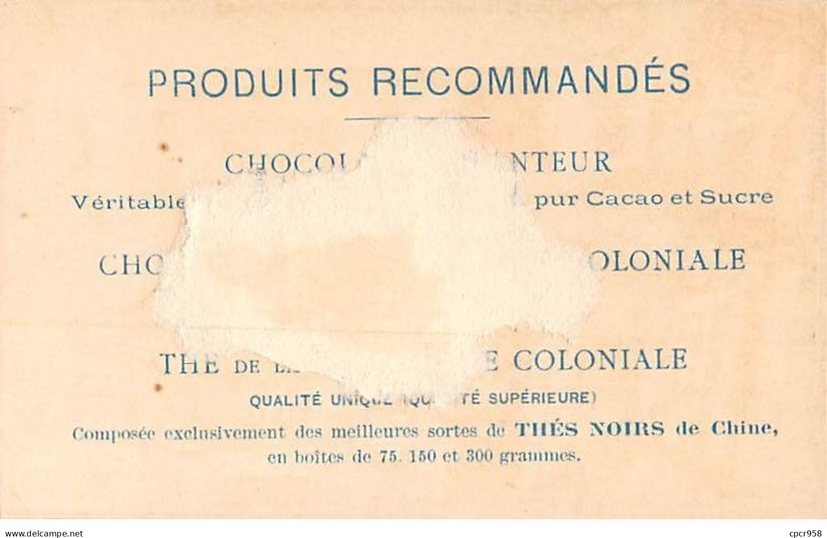 Chromos - COR14156 - Chocolat Du Planteur - Hommes - Tailleur - 10x6 Cm Environ - En L'état - Otros & Sin Clasificación