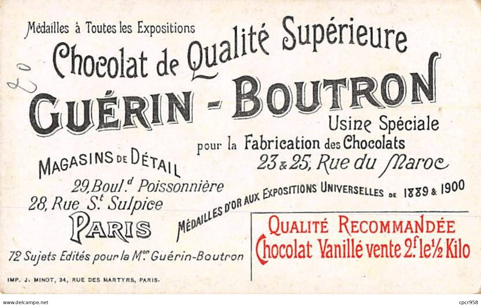 Chromos - COR14185 -Chocolat Guérin-Boutron -Théâtre à Travers Les âges -Militaires -Hommes - 10x6 Cm Env- En L'état - Guérin-Boutron