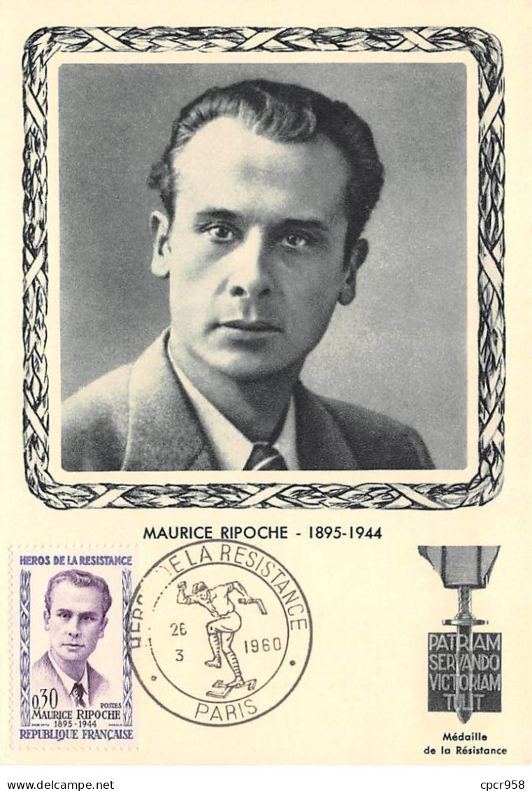 Carte Maximum - FRANCE - COR12799 - 26/03/1960 - Maurice Ripoche - Cachet Paris - 1960-1969