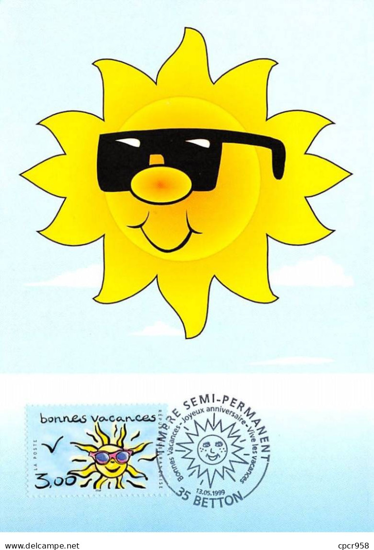 Carte Maximum - FRANCE - COR12849 - 13/05/1999 - Soleil- Bonnes Vacances  - Cachet Betton - 1990-1999