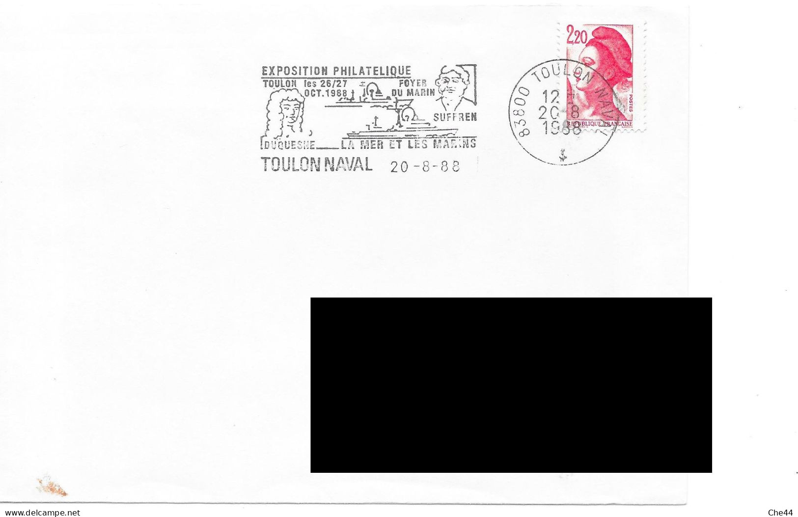 Toulon Naval : Exposition Philatélique Suffren Duquesne 26 Et 27 Oct 1988. - Posta Marittima