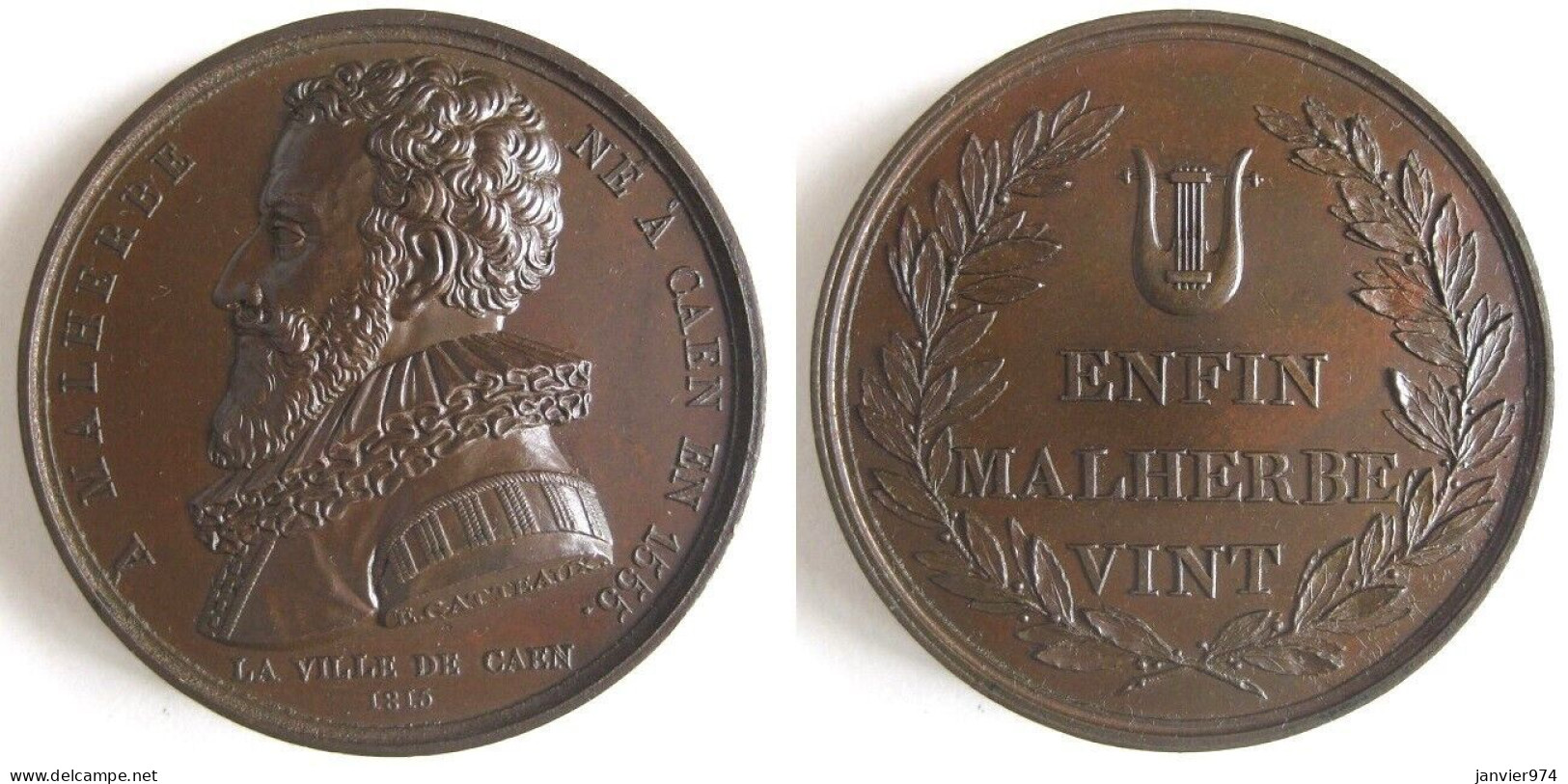 Médaille Anne Louise Germaine Necker, Baronne De Staël-Holstein 1819, Madame De Staël , Par Gatteaux - Royal / Of Nobility
