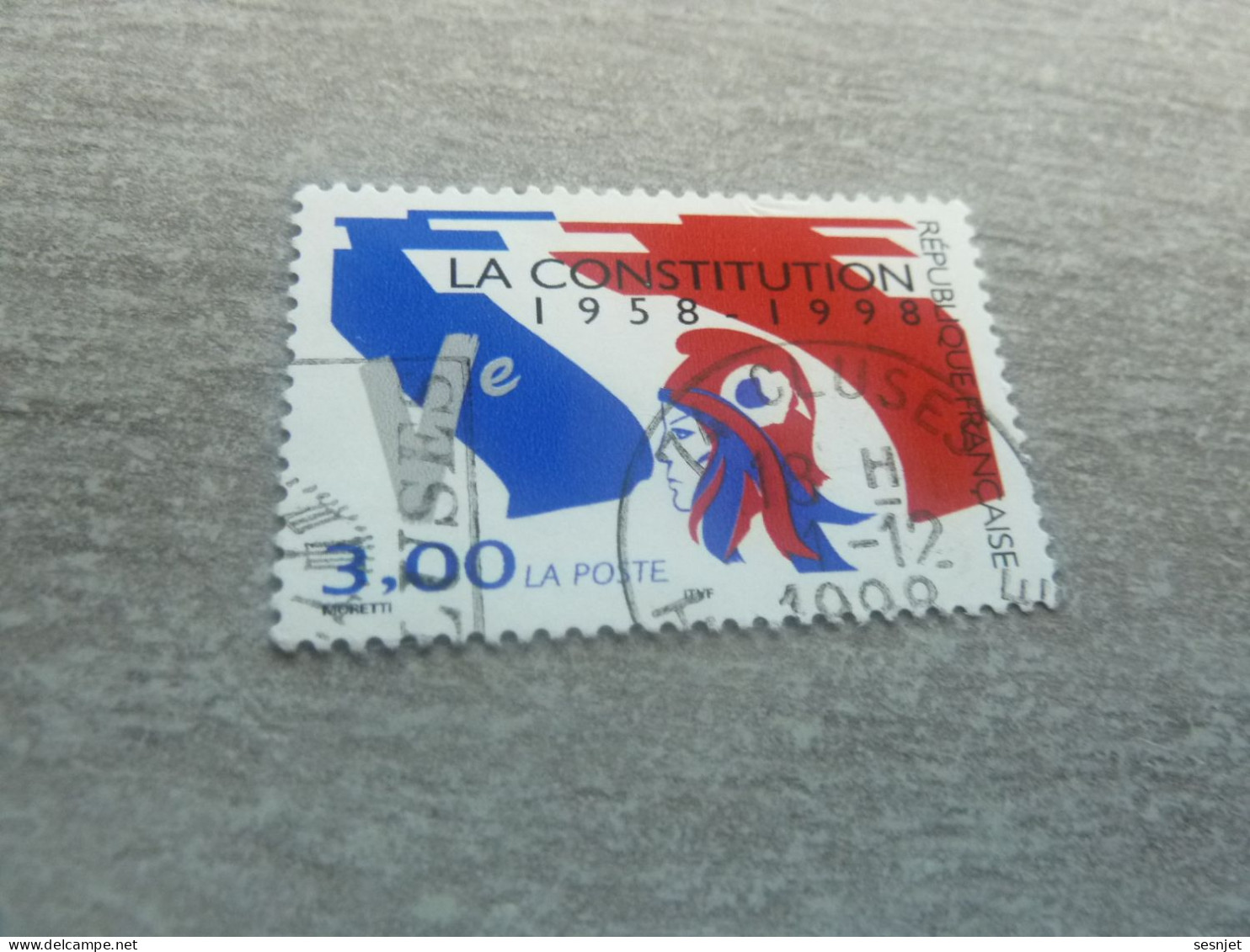 40ème Anniversaire De La Constitution De La Vème République - 3f. - Yt 3195 - Multicolore - Oblitéré - Année 1998 - - Used Stamps