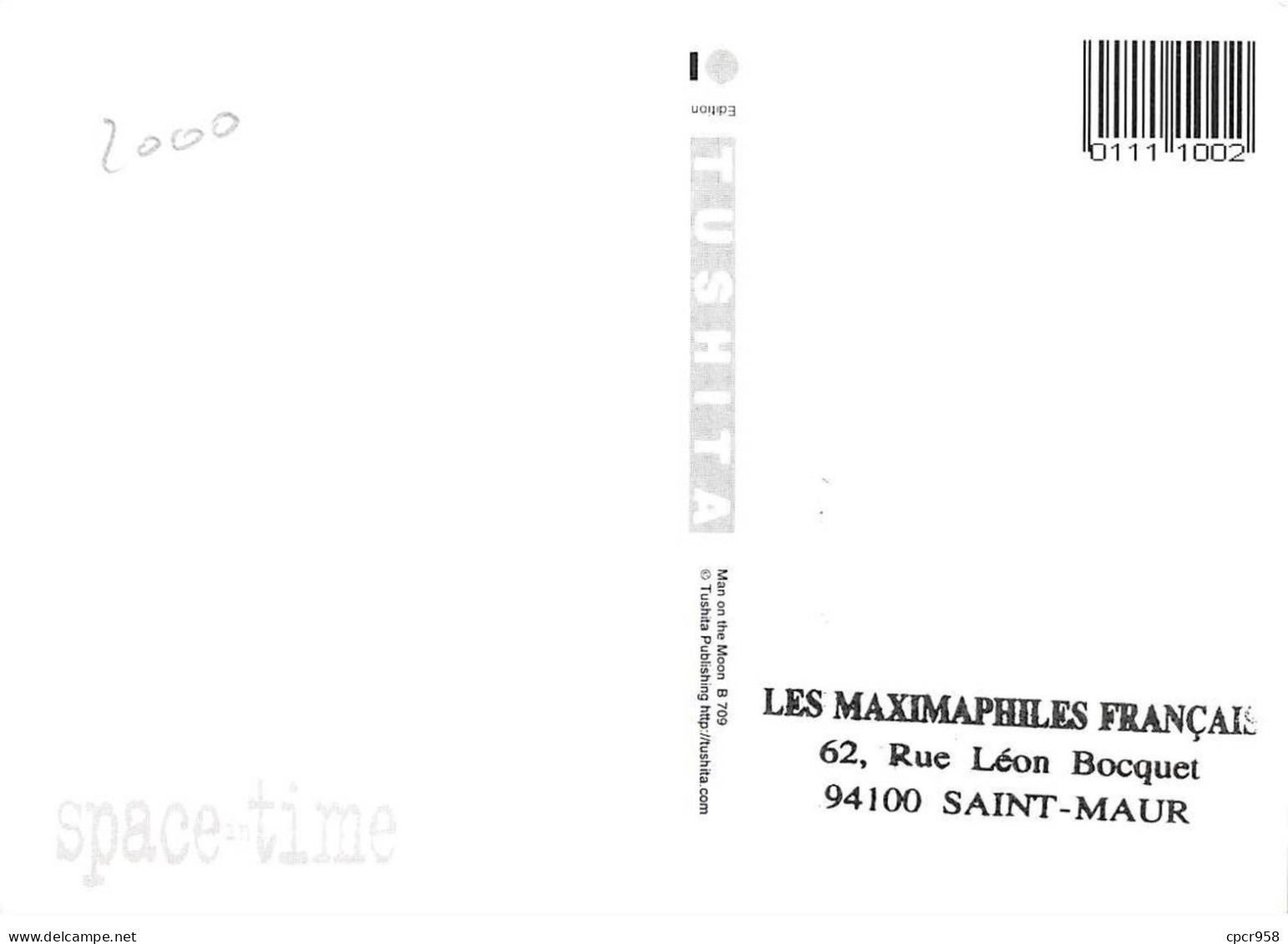 Carte Maximum - FRANCE - COR12964 - 30/09/2000 - Le Premier Pas Sur La Lune -  Cachet Paris - 2000-2009