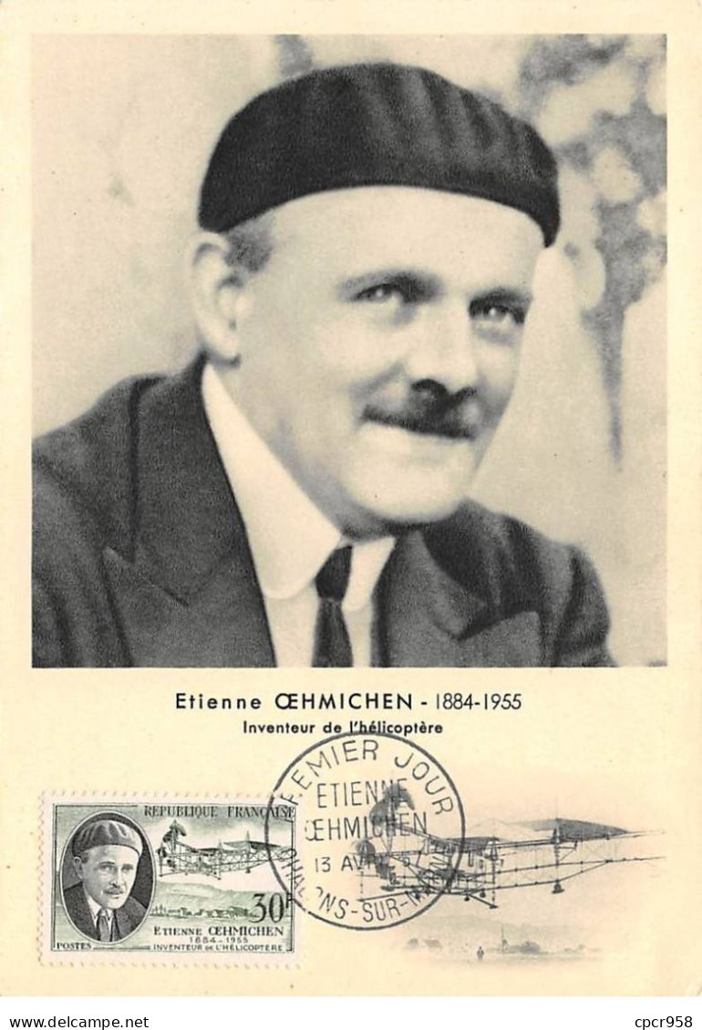 Carte Maximum - FRANCE - COR12591 - 13/04/1957 - Etienne Oehmichen - Cachet Châlons-sur-Marne - - 1950-1959