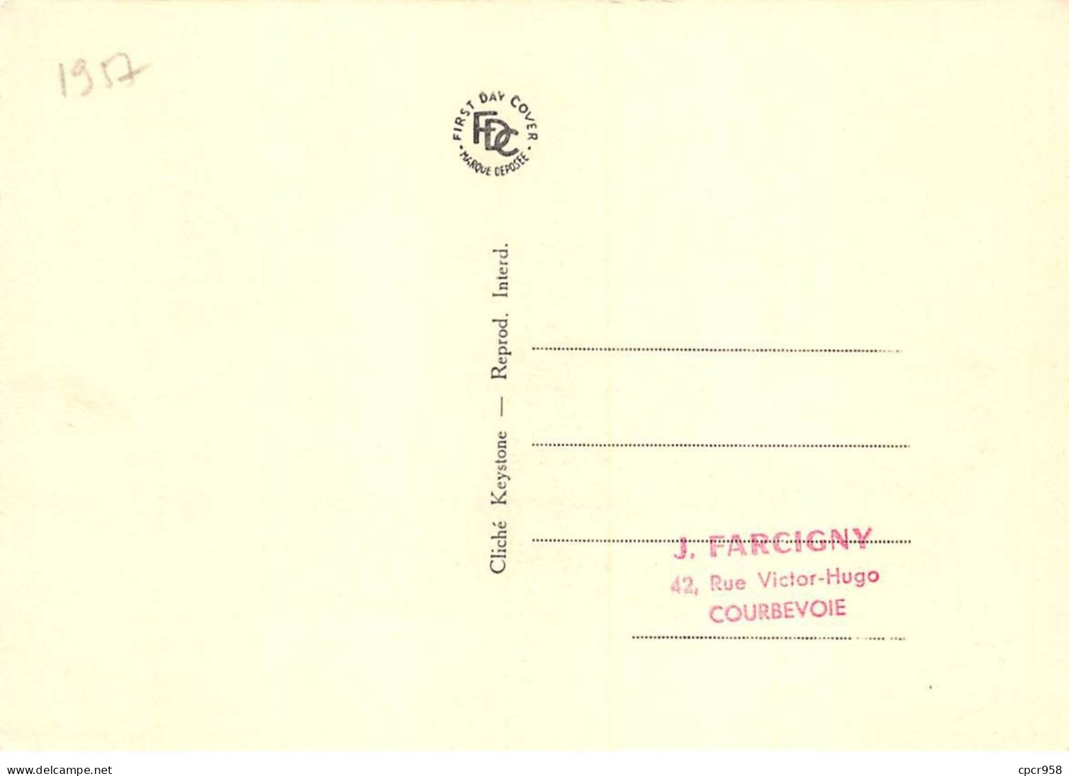 Carte Maximum - FRANCE - COR12623 - 31/08/1957 - Léo Lagrange - Cachet Paris - - 1950-1959