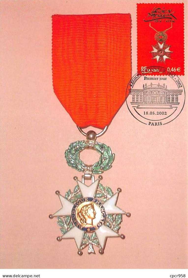 Carte Maximum - FRANCE - COR13105 - 18/05/2002 - Légion D'honneur - Cachet Paris - 2000-2009