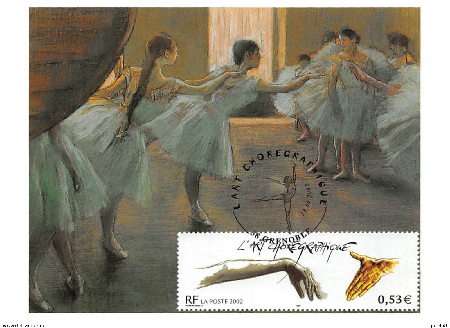 Carte Maximum - FRANCE - COR13129 - 13/09/2002 - L'art Chorégraphique - Cachet Grenoble - 2000-2009