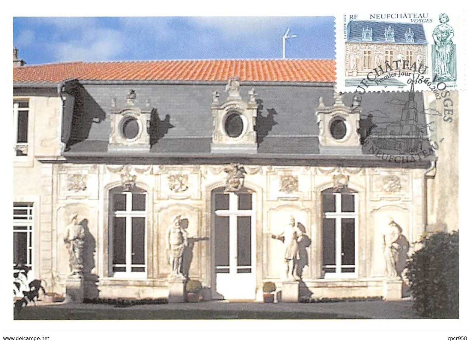 Carte Maximum - FRANCE - COR13145 - 12/10/2002 - Pavillon Des Goncourt - Cachet Neufchâteau - 2000-2009