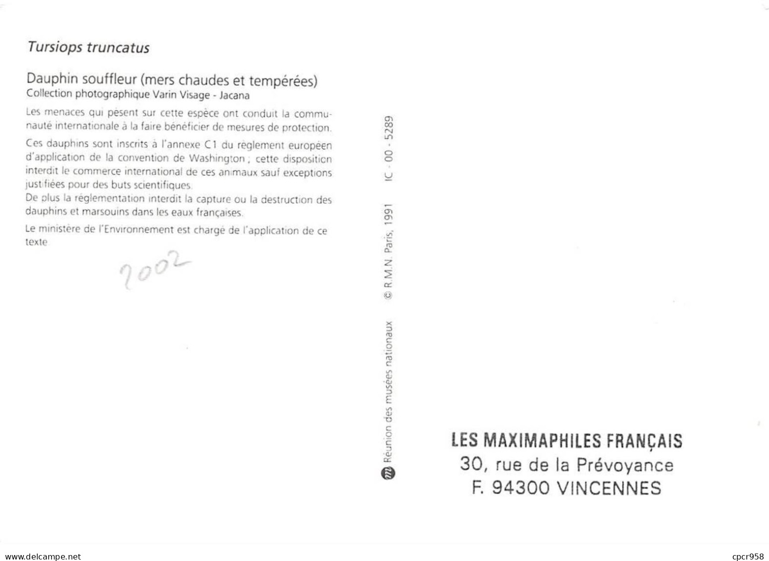 Carte Maximum - FRANCE - COR13098 - 04/05/2002 - Le Grand Dauphin - Cachet Boulogne Sur Mer - 2000-2009