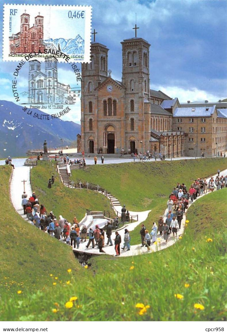 Carte Maximum - FRANCE - COR13127 - 15/08/2002 - Notre-Dame De La Salette - Cachet La Salette Fallavaux - 2000-2009