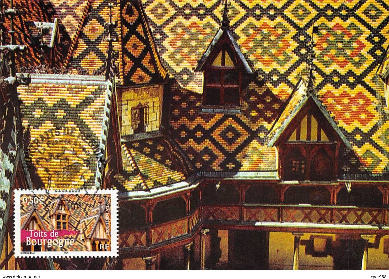 Carte Maximum - FRANCE - COR13181 - 20/09/2003 - Les Toits Des Hospices De Beaune - Cachet Dijon - 2000-2009